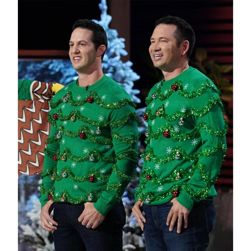 Fifaytech™ Ugly Christmas Sweater Gaudy Garland Green Ornament