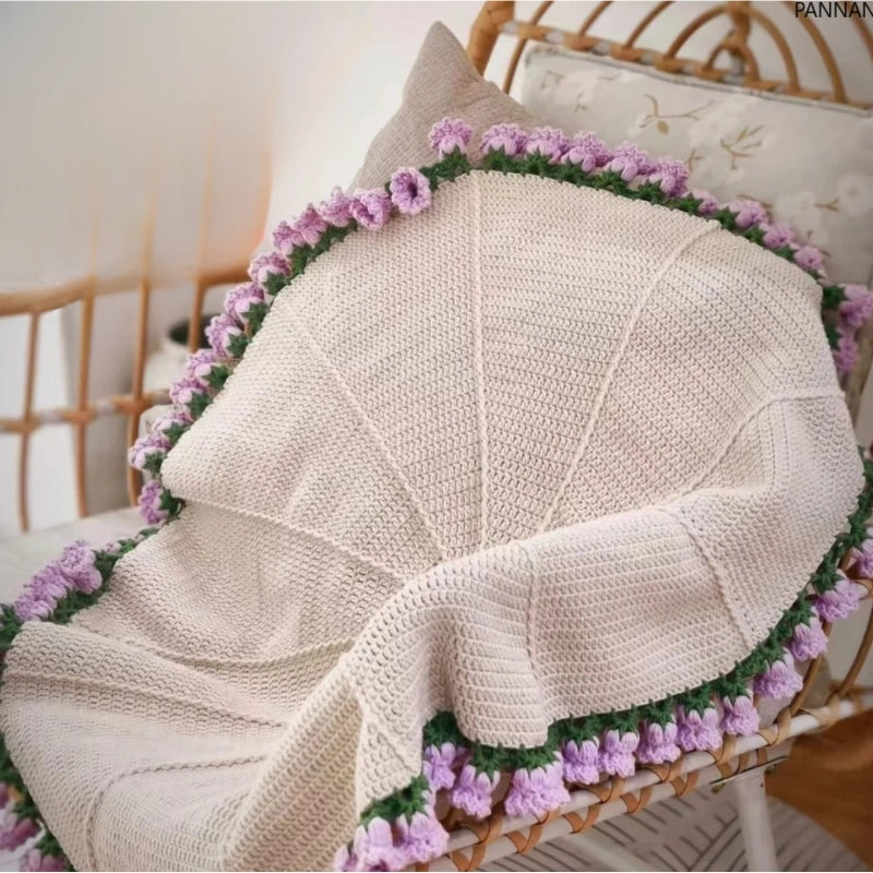Fifaytech™ Crochet Rose Bouquet Blanket