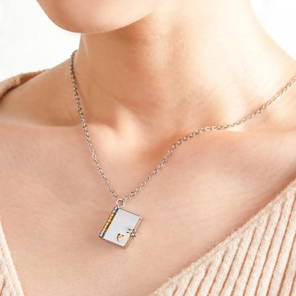 Fifaytech™ Personalized Book Locket Necklace Pendant