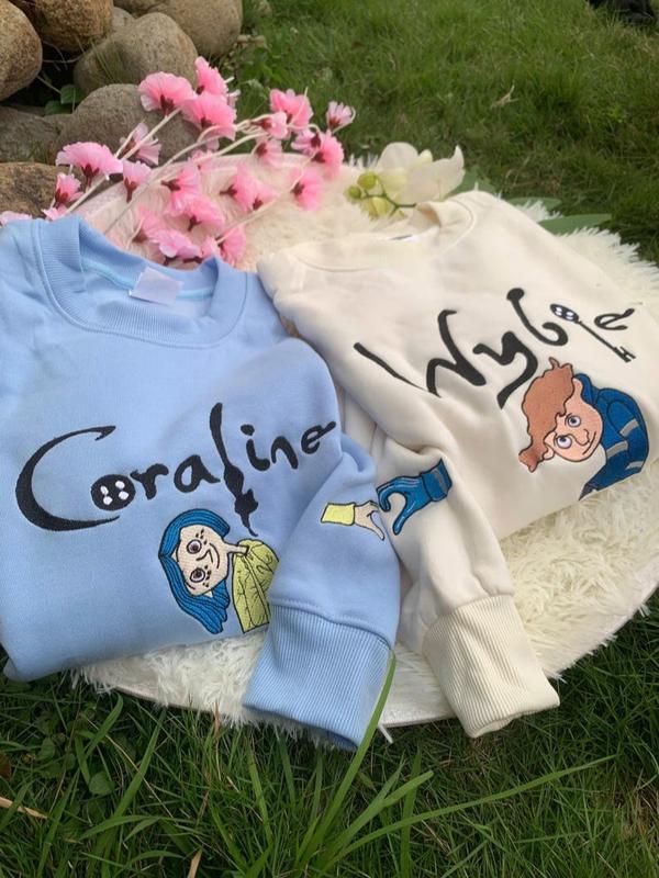 Fifaytech™ Co.ralin.e & Wy.bie Embroidered Sweatshirts set