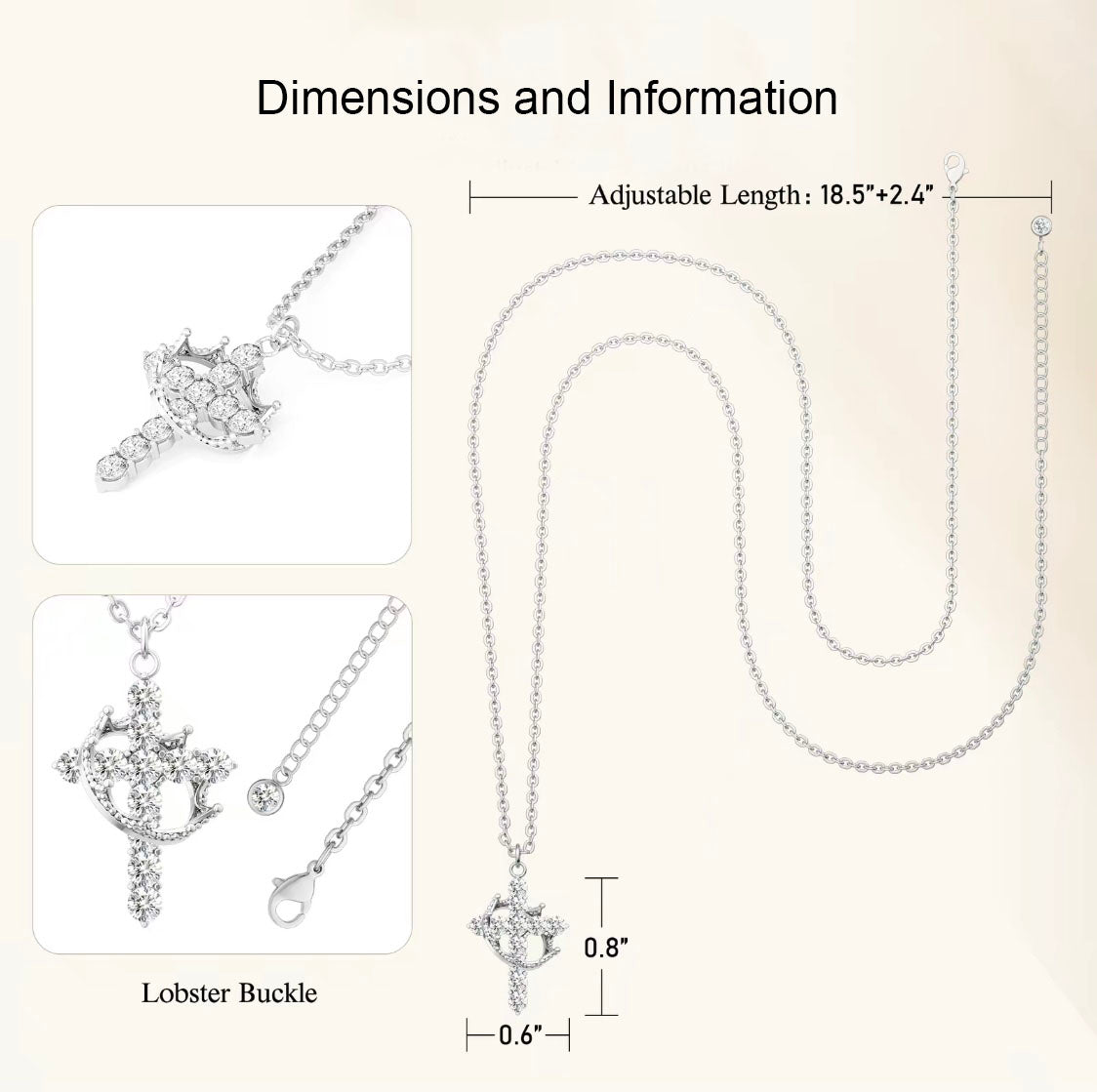 Gargantilla con colgante de cruz