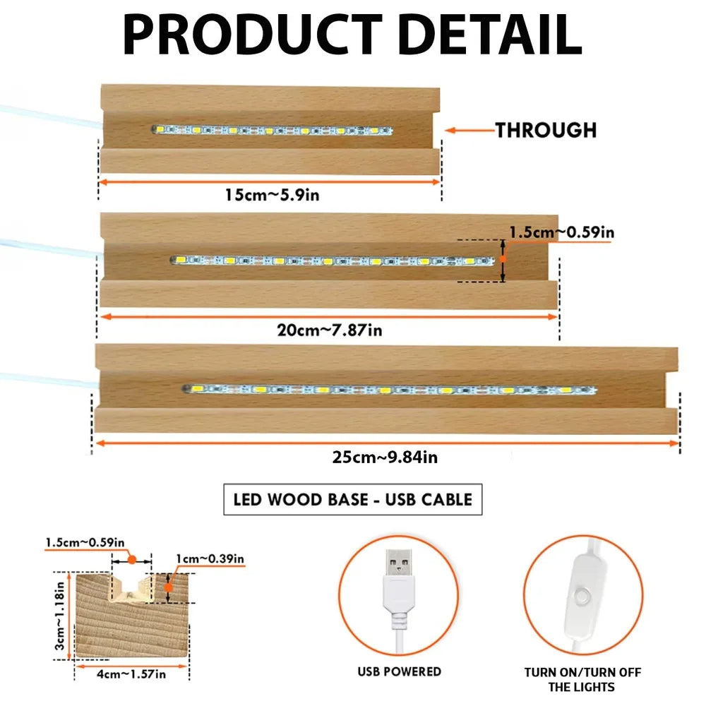 Fifaytech™ Couple Initials Floral Personalized Acrylic LED Night Light