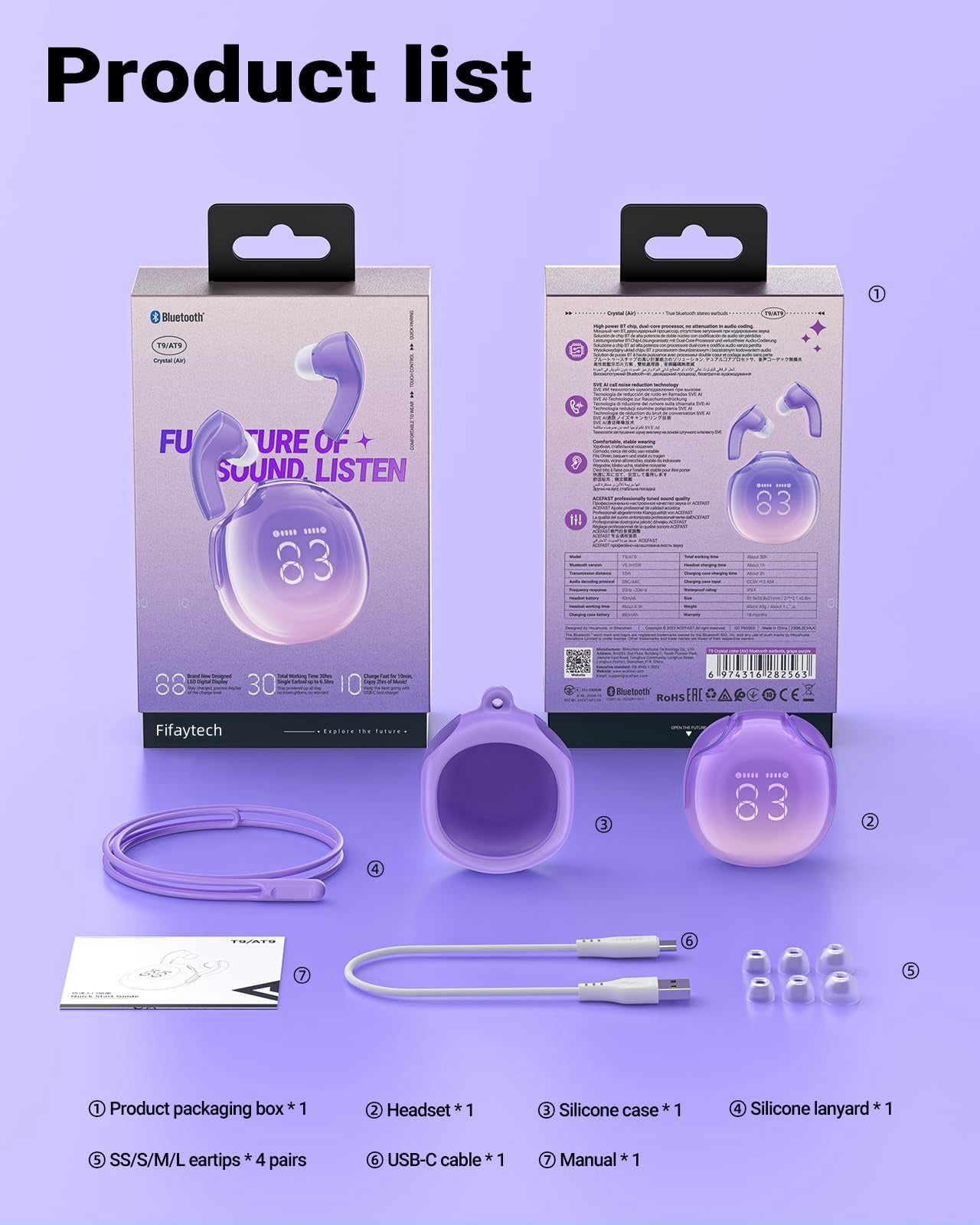 Fifaytech™ T9 Bluetooth Earphones