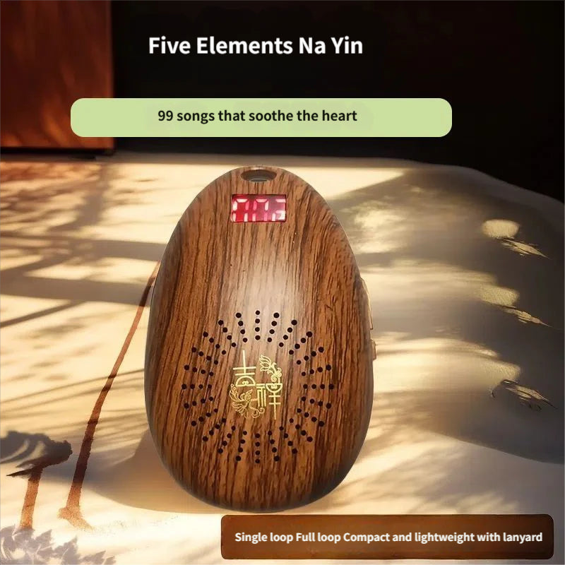ZenSound Mini Player - 99 Chinese 5-Element Healing Music Tracks for Sleep, Stress Relief & Mindfulness