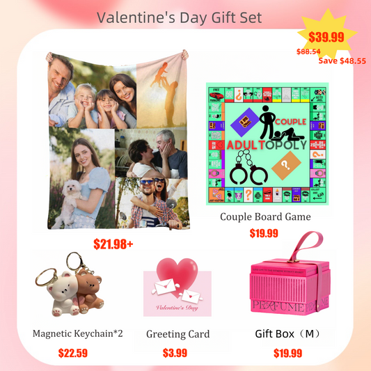 Fifaytech™ Valentine's Day Gift Package - Custom Photo Flannel Blanket