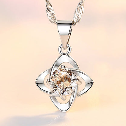 Fifaytech™ LuckyClover Moissanite Pendant Necklace