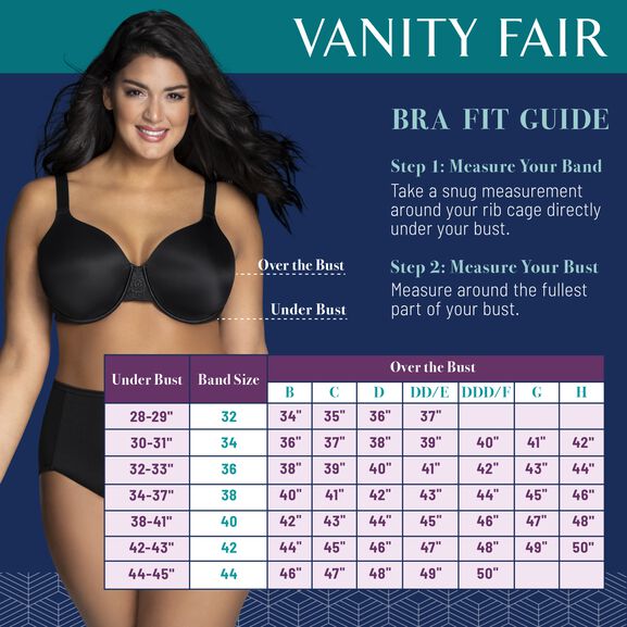 Fifaytech Vanity Fair Women's Full Figure Beauty Back Smoothing Bra