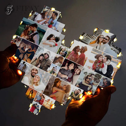 Fifaytech™Custom Heart Shape Photo Collage Lamp