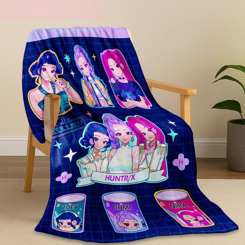 Fifaytech™ Kpop Demon Hunters Inspired Flannel Blanket