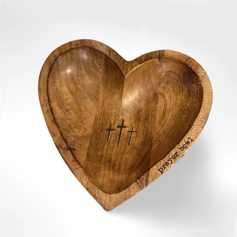 Fifaytech™ New Heart Prayer Bowl Modern Cross religious gifts