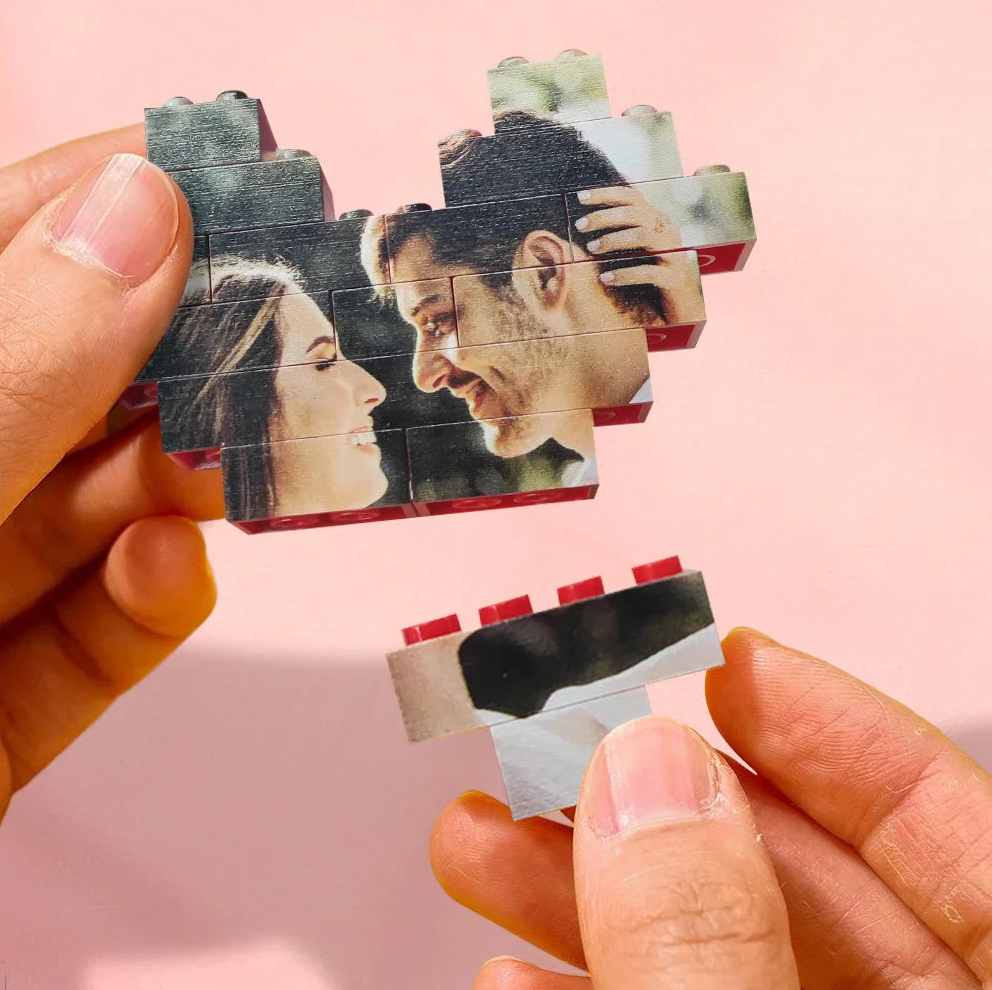 Fifaytech™ Personalised Brick Puzzles Photo Block Gifts for Lovers