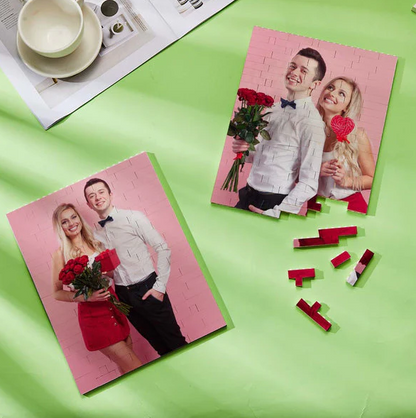 Fifaytech™ Personalised Brick Puzzles Photo Block Gifts for Lovers