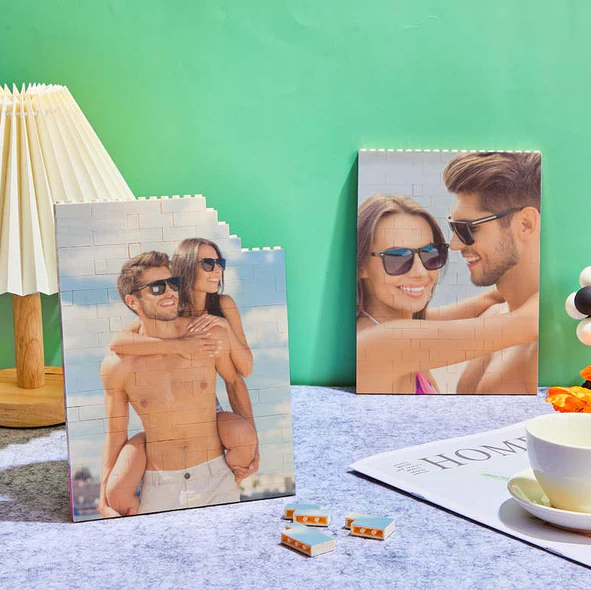 Fifaytech™ Personalised Brick Puzzles Photo Block Gifts for Lovers