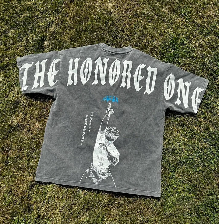 Fifaytech™ The Honored One Gojo JJK acid wash retro style t-shirt