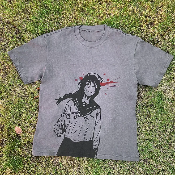 Fifaytech™ Tragic Destiny Toji Riko Spray-painted T-shirt