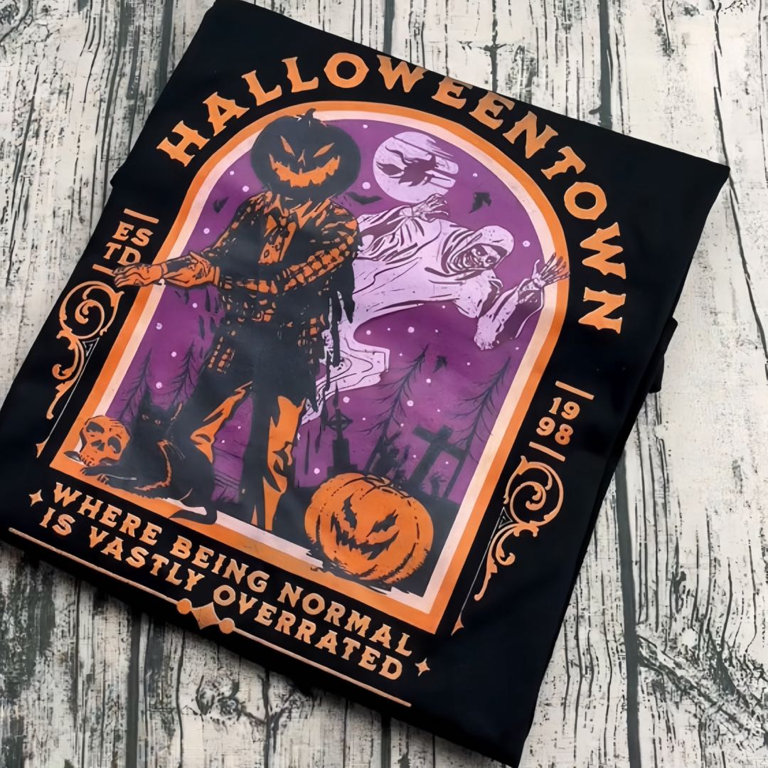 Helles Halloween-Sweatshirt mit Kürbismotiv 