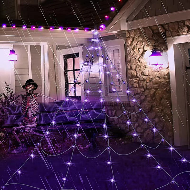 Fifaytech™ Halloween Purple Lighted Spider Web-🔥Limited-time offer！