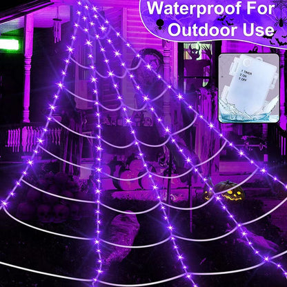 Fifaytech™ Halloween Purple Lighted Spider Web-🔥Limited-time offer！