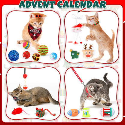 Fifaytech™ 2025 Christmas Kitten Advent Calendar（24Pcs）