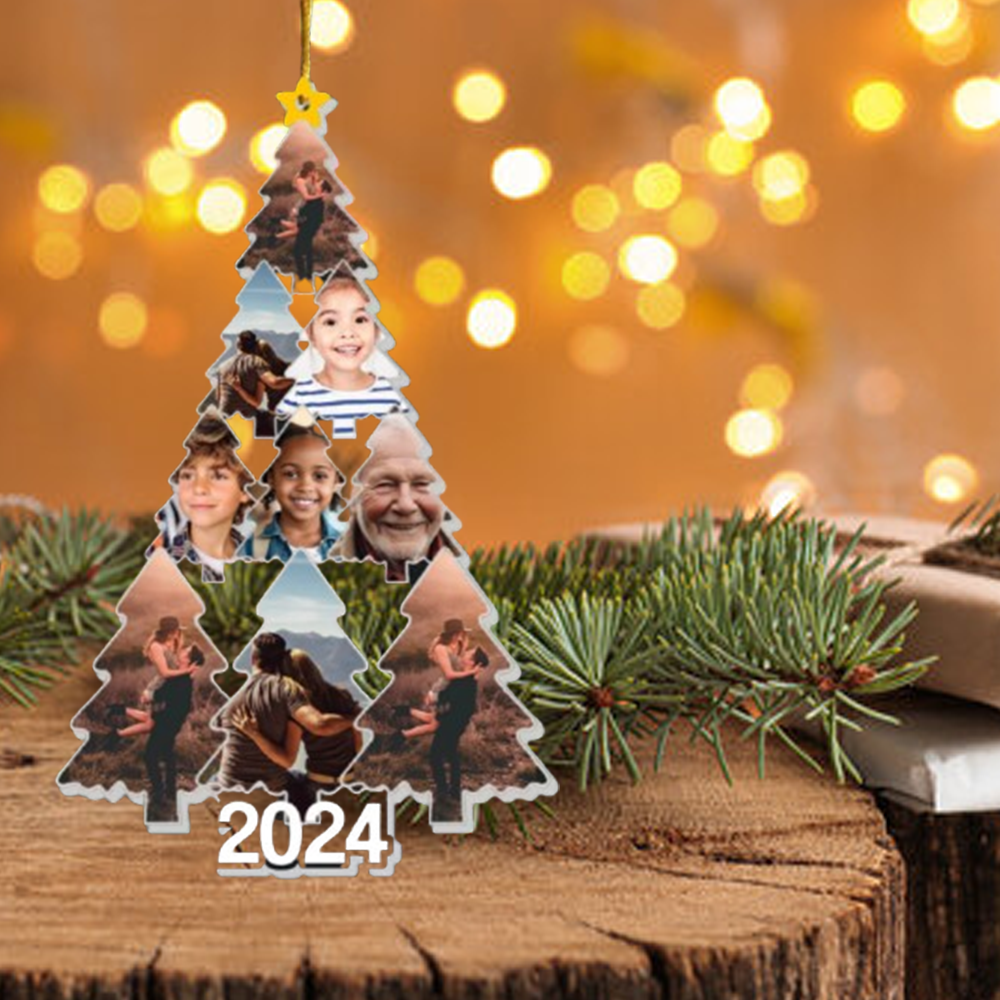 Fifaytech™ Acrylic Christmas tree with photos Christmas Ornament