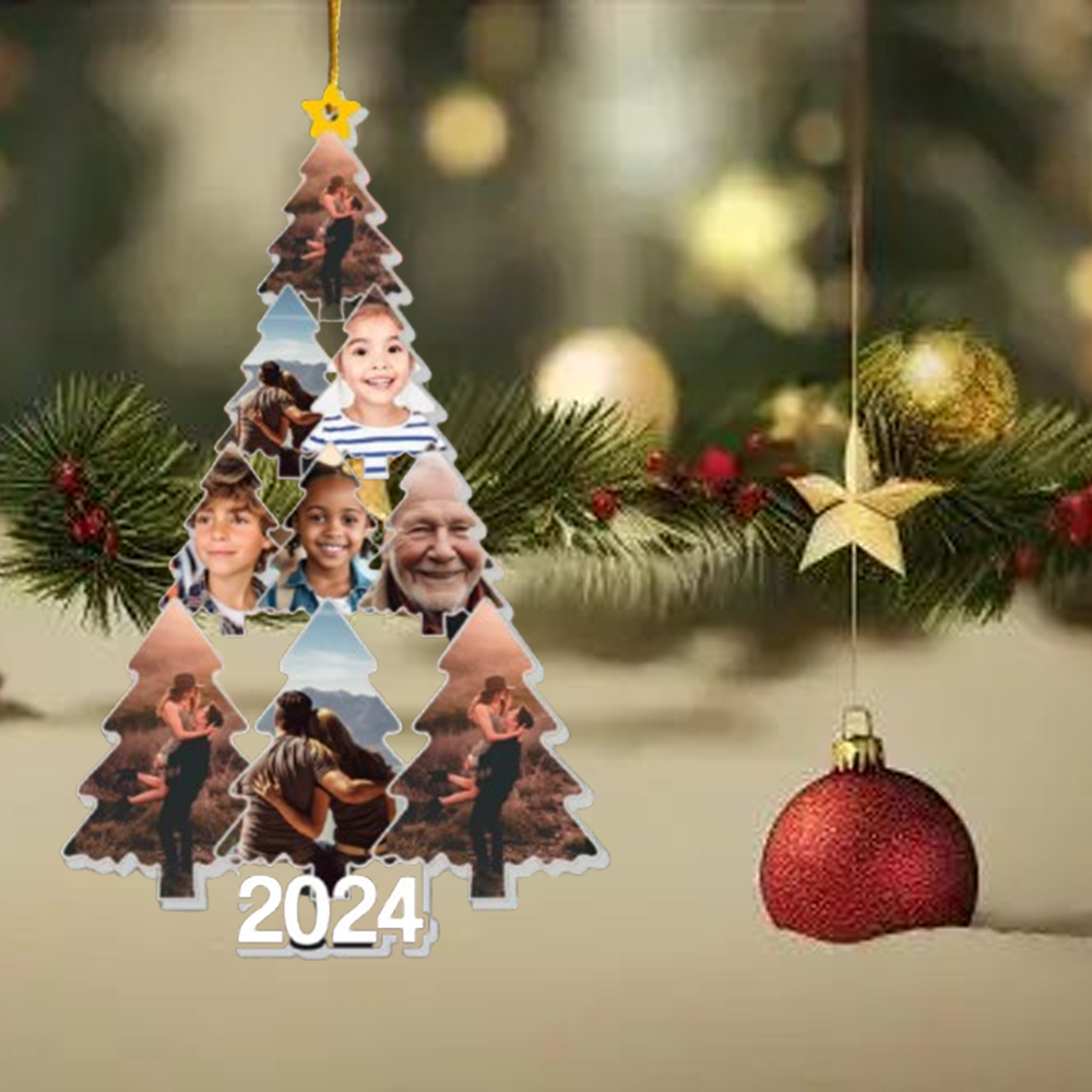 Fifaytech™ Acrylic Christmas tree with photos Christmas Ornament