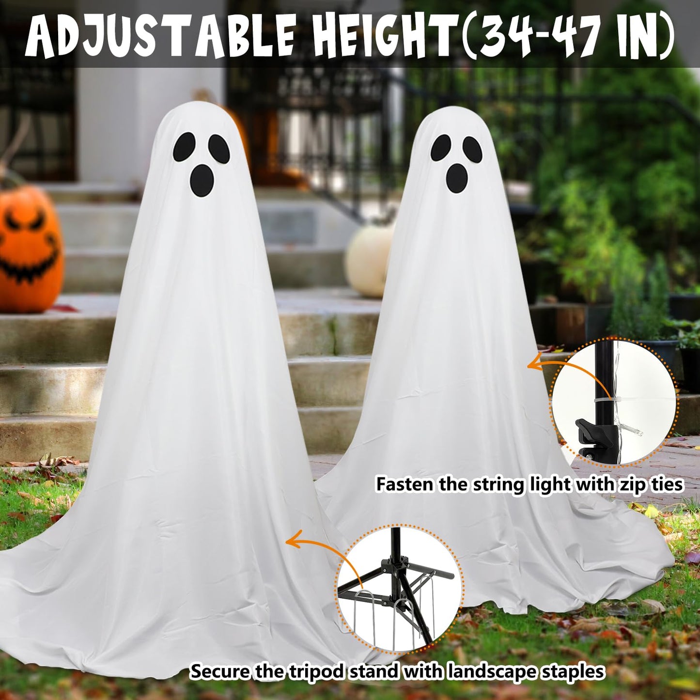 Fifaytech™ 2 Packs Halloween Decorations Outdoor