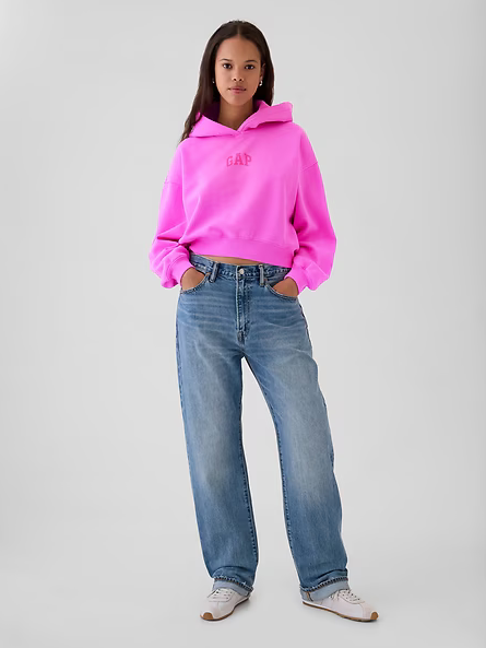 Fifaytech™ Pink Arch Crop Hoodie