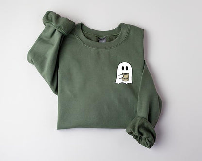 Fifaytech™ Cute Halloween Spooky Coffee Sweatshirt