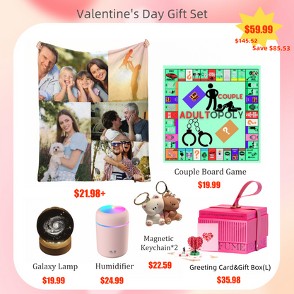 Fifaytech™ Valentine's Day Gift Package - Custom Photo Flannel Blanket