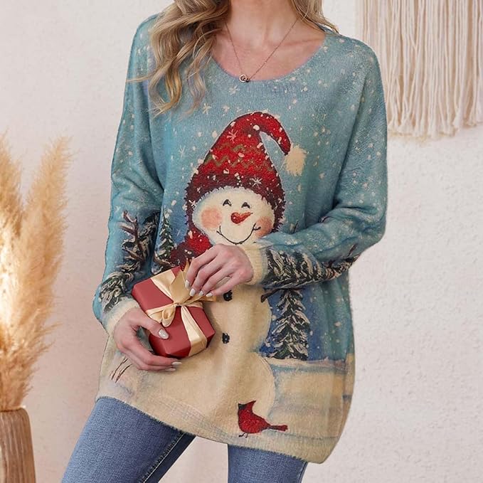 Fifaytech™ Ugly Holiday Sweater With Christmas Snowman