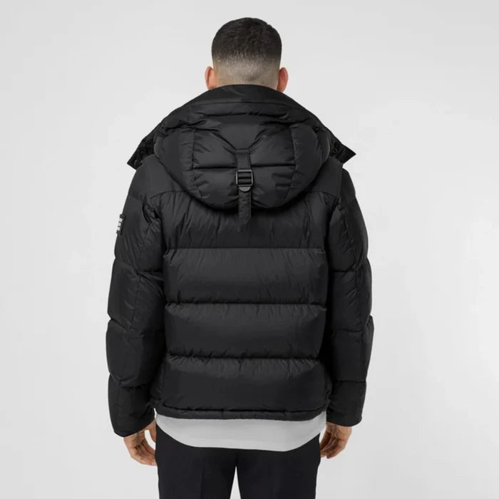 BURBERRY - Convertible Canvas-Trimmed Quilted Nylon Hooded Down Jacket - Black