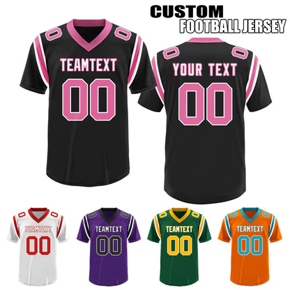 Fifaytech™ Custom Football and Rugby Black Pink Jerseys