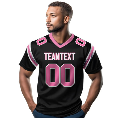 Fifaytech™ Custom Football and Rugby Black Pink Jerseys