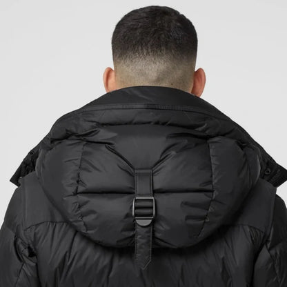 BURBERRY - Convertible Canvas-Trimmed Quilted Nylon Hooded Down Jacket - Black