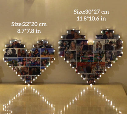 Fifaytech™Custom Heart Shape Photo Collage Lamp