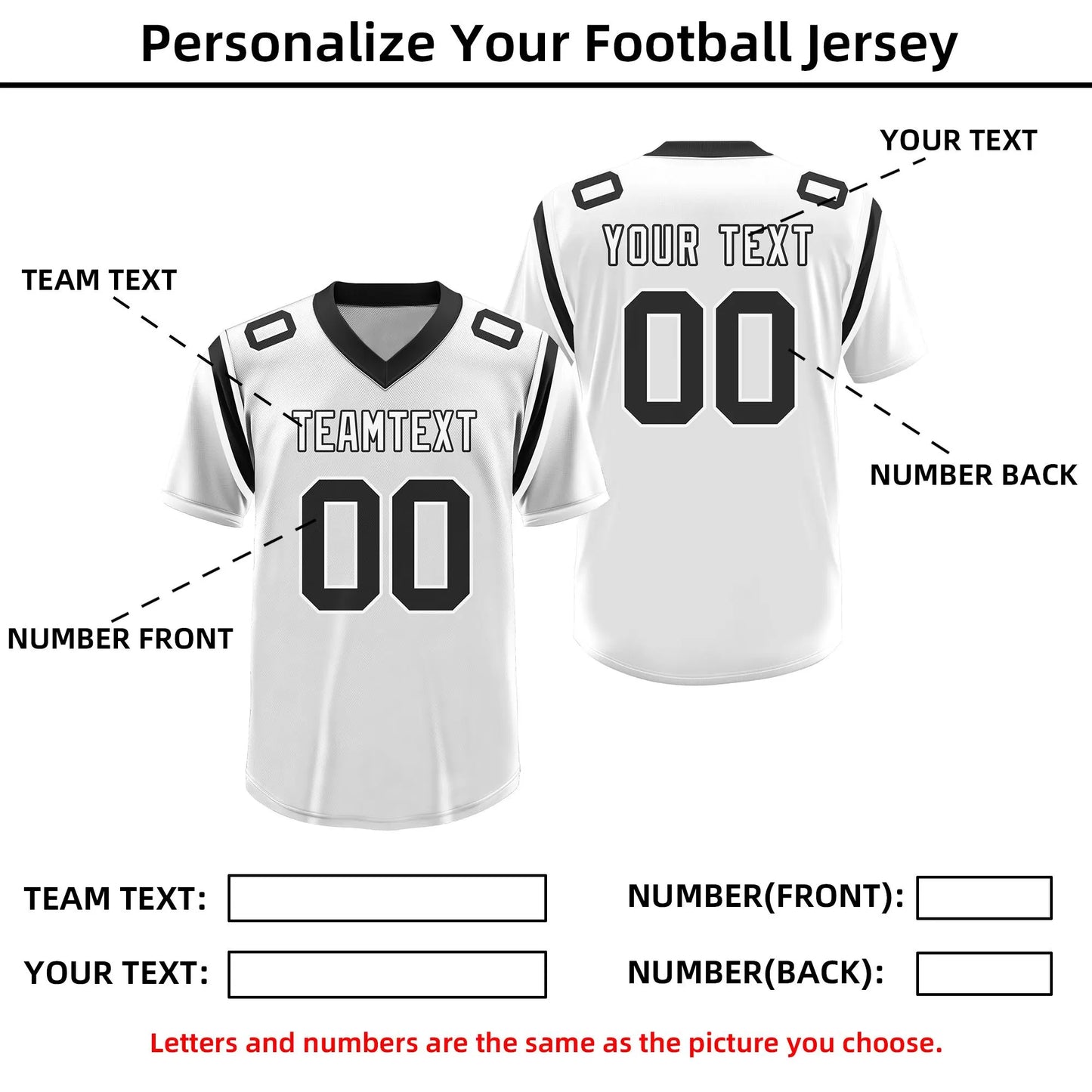 Fifaytech™ Custom Football and Rugby White Jerseys