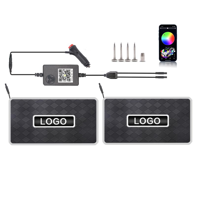 Fifaytech™ Customized Car Floor Mats Lights with Personalized Logos