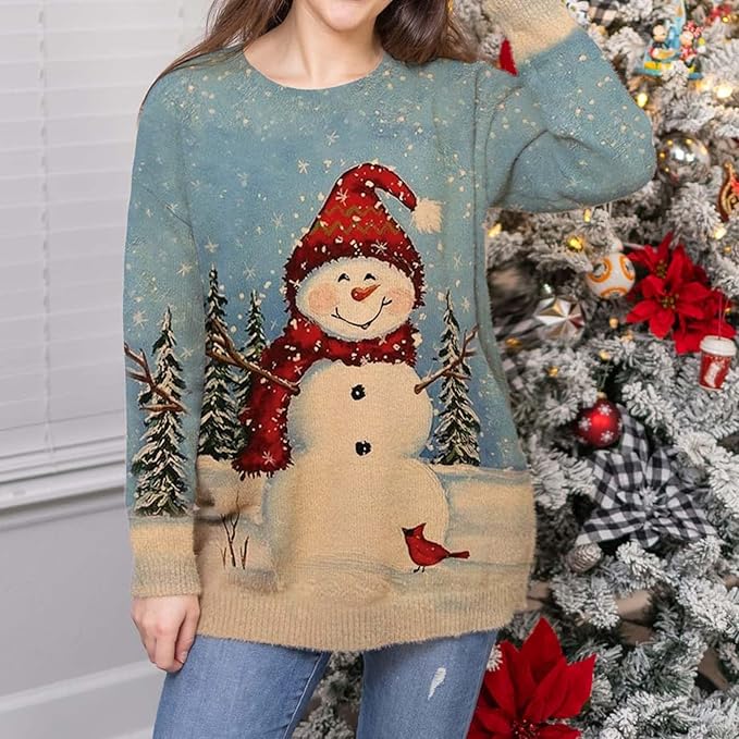 Fifaytech™ Ugly Holiday Sweater With Christmas Snowman