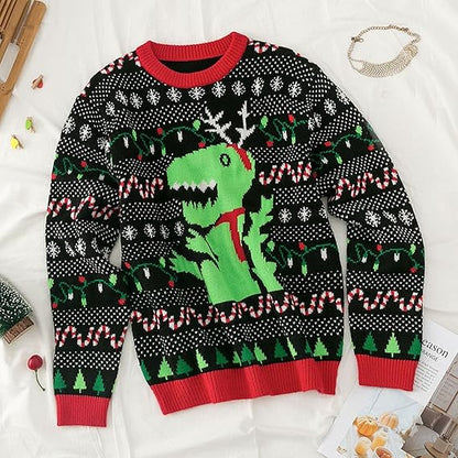 Fifaytech™ Ugly Christmas Sweater With Little Dinosaur