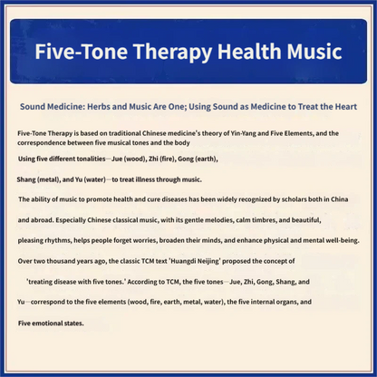ZenSound Mini Player - 99 Chinese 5-Element Healing Music Tracks for Sleep, Stress Relief & Mindfulness