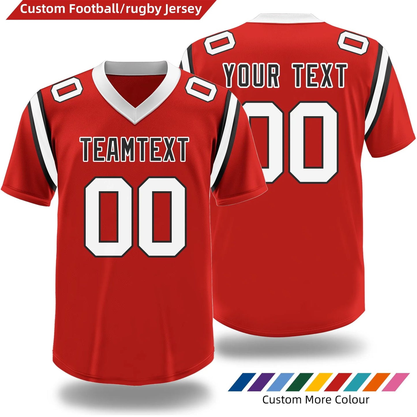 Fifaytech™ Custom Football and Rugby Red Jerseys