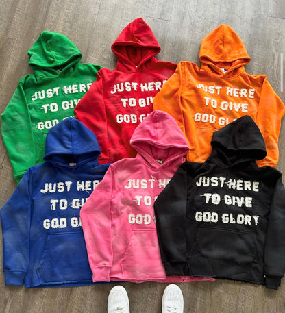 Fifaytech™"Just Here To Give God Glory" Hoodie