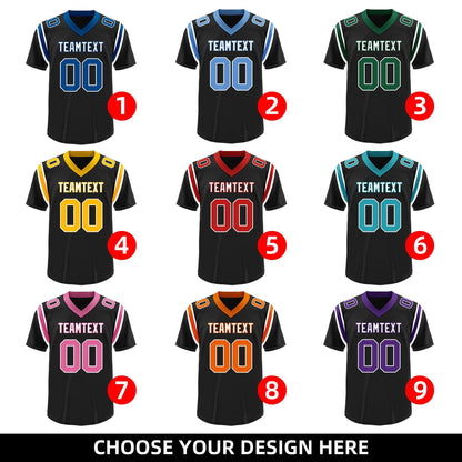 Fifaytech™ Custom Football and Rugby Black Team Jerseys