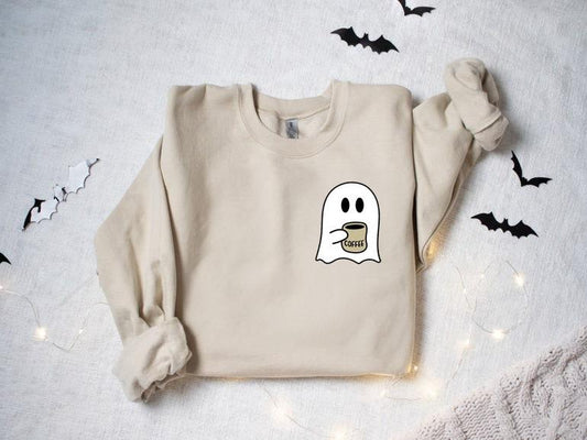 Bonita sudadera con café espeluznante para Halloween 