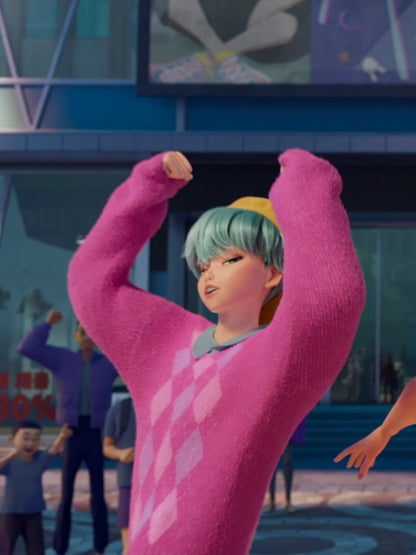 Fifaytech™ KPop Demon Hunters Baby Saja's Argyle Crewneck Sweatshirt