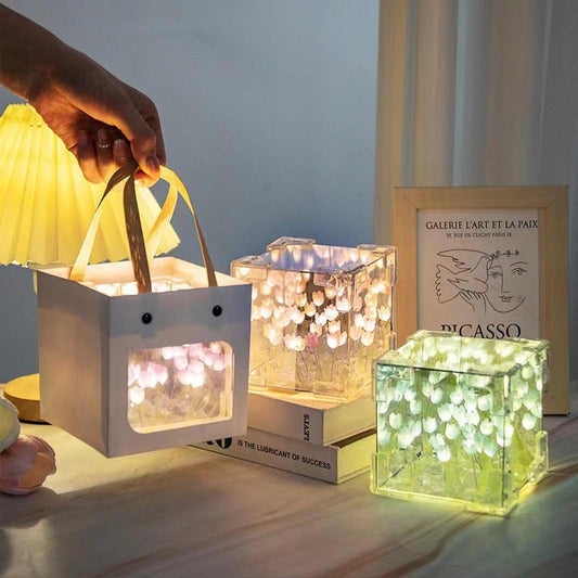 Fifaytech™ Acrylic Lens Flower Sea Cube Small Night Lamp