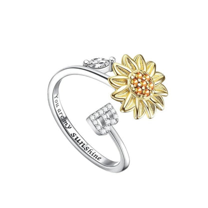 Fifaytech™ Sunflower Spinning Anxiety Ring