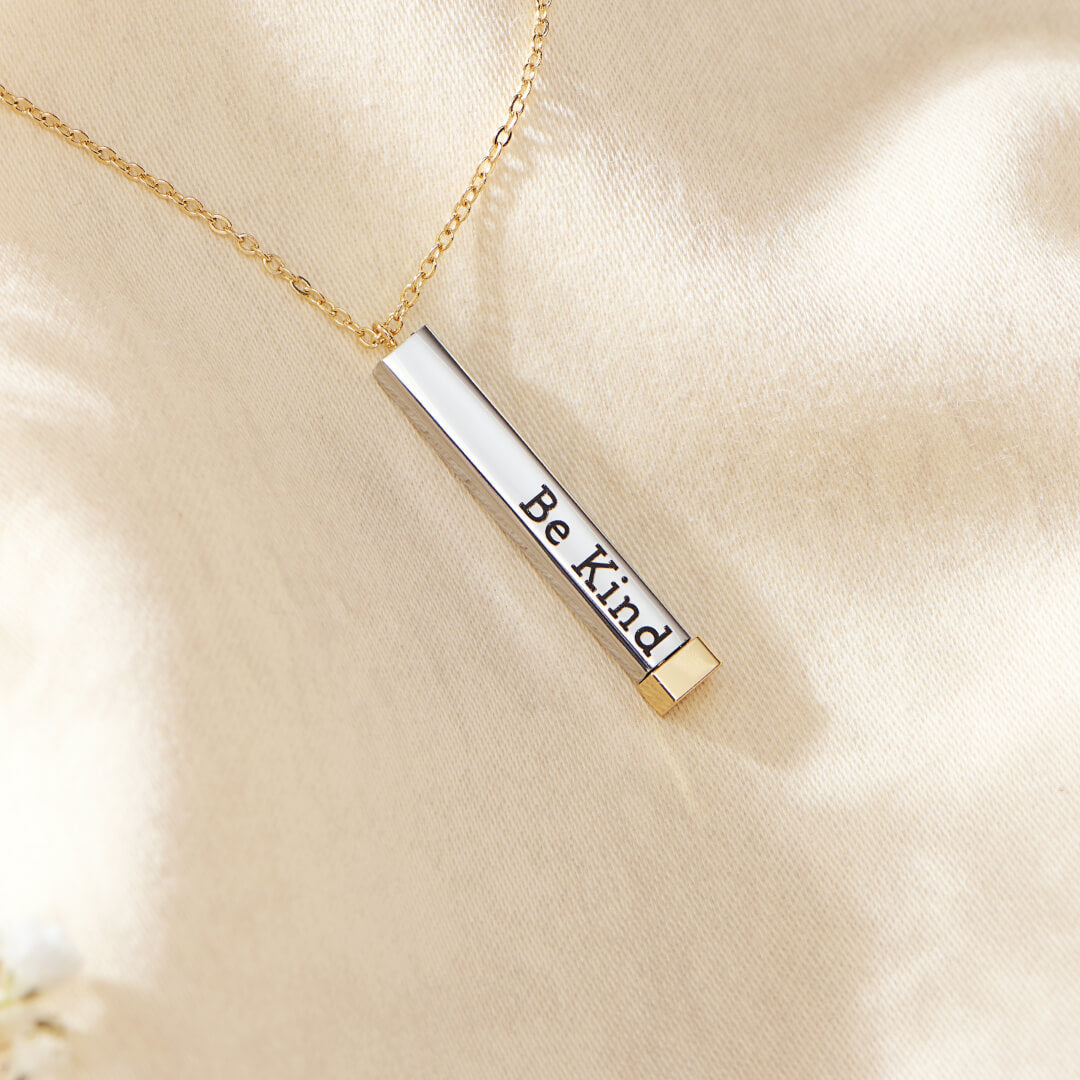 Fifaytech™ Be Kind...of a bi♡ch - Hidden Message Necklace