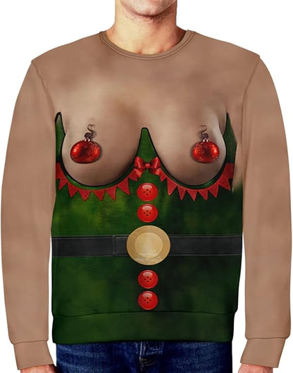 Fifaytech™ Ugly Holiday Sweater 3D, Ugly Loveternal Unisex