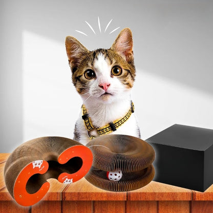 Fifaytech™ Cat Pulls Scratch Cardboard with Ball Accordion